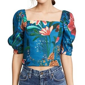 NWT Farm Rio Jungle Crop Top XS